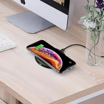 Choetech Qi 15W kabelloses Ladegerät für Kopfhörer schwarz (T527-F)