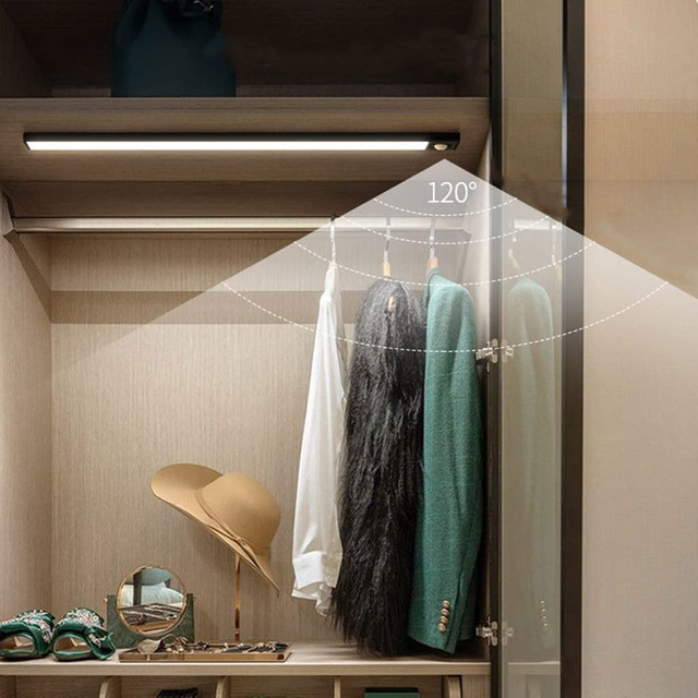 Lampa Alogy Slim LED podskrinkové osvetlenie nábytku s magnetom so snímačom batérie 40cm čierna