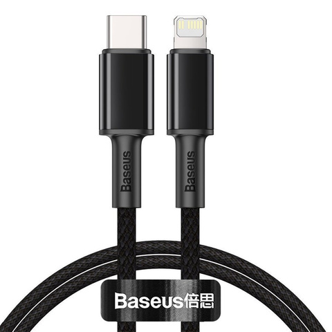 Kabel 2m Baseus Density pro USB-C Type C na Lightning PD 20W 5A Black
