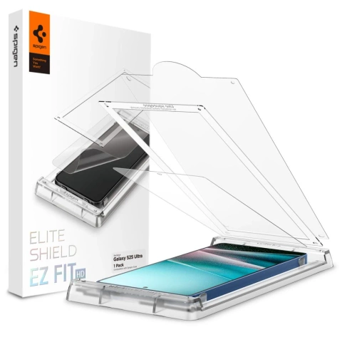 Hybridné sklo pre Samsung Galaxy S25 Ultra Spigen Elite Shield "EZ Fit" HD číre