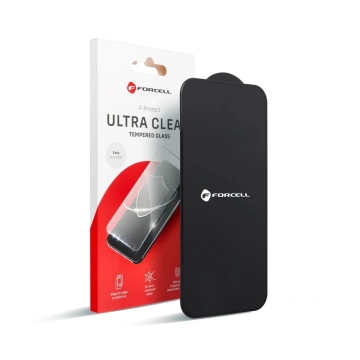 Tempered Glass iPhone 16 Pro Forcell Ultra Clear Glass Black 9H