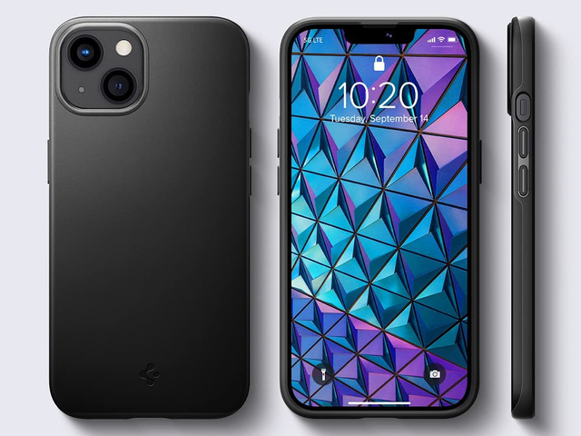 Etui obudowa case Spigen Thin Fit do Apple iPhone 13 Black + Szkło