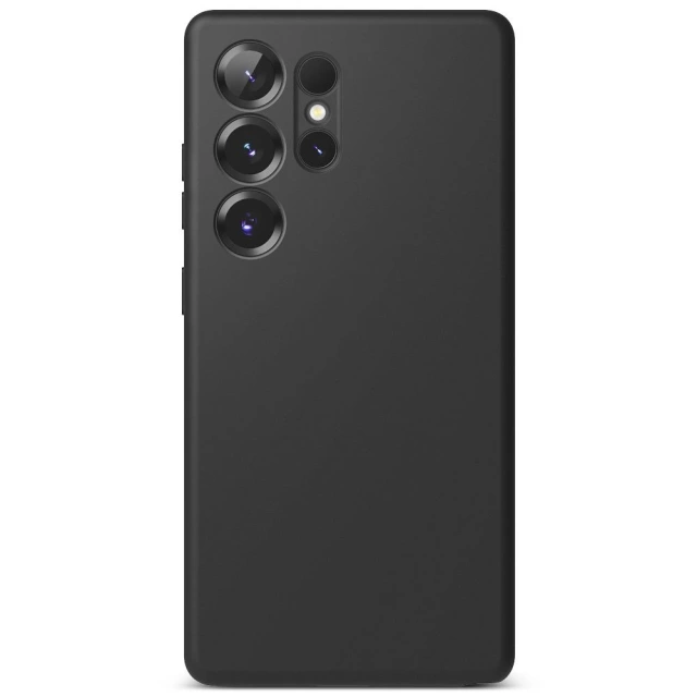 Чохол для Samsung Galaxy S25 Ultra чорного кольору з силіконовим кільцем, магнітним MagSafe