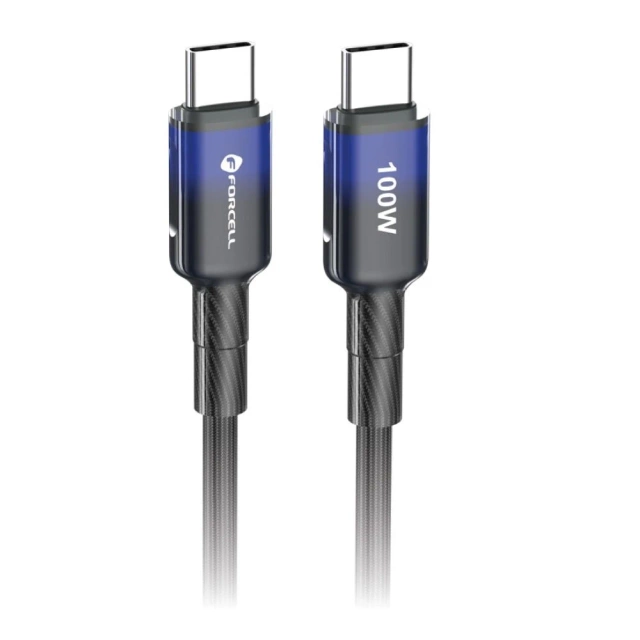 Kabel USB-C – USB-C 100W Forcell F-Energy Gradient 1 m C357 czarny