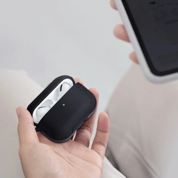 UNIQ Захисний чохол для навушників Valencia Case для Apple AirPods Pro black/midnight black Antimicrobial