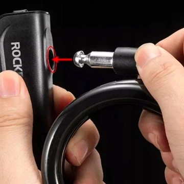 Zámok na bicykel Rockbros RKS515-BK s kľúčom 1,1 m - čierny