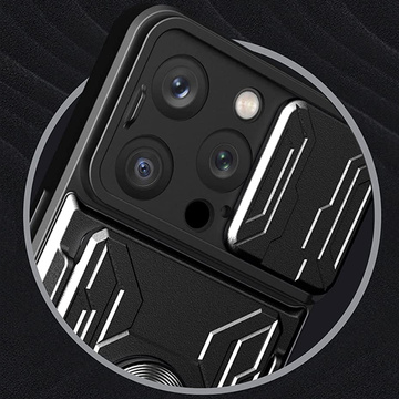 Alogy Camshield Stand Ring Wallet Case with Camera Cover and Card Slot for Apple iPhone 14 Pro Black