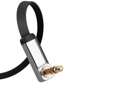 UGREEN kabel plochý úhlový audio kabel AUX 3,5 mm mini jack 0,5 m černý (AV119 10596)