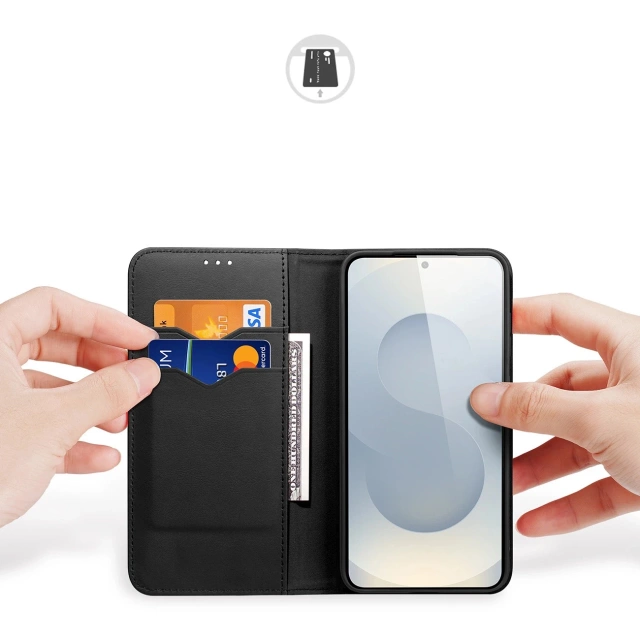 Pouzdro Dux Ducis Hivo pro Samsung Galaxy S25 Edge s ochranou RFID Flip