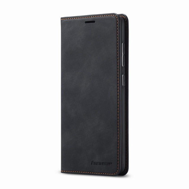 Alogy Forwenw Leather Flip Wallet Case for Samsung Galaxy S22 Ultra Black