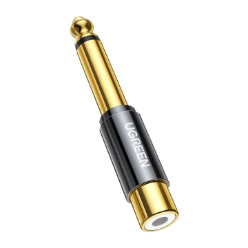 UGREEN adapter 6.35 mm jack (male) to RCA (female) gold (AV169 80731)