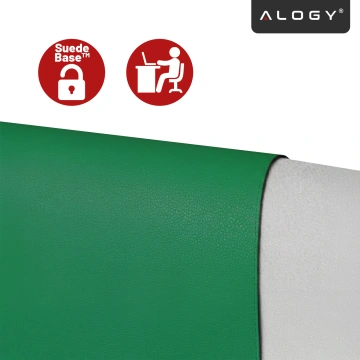 Podložka na stůl 80×40 cm – protiskluzová ochranná podložka z elegantní PU ekokůže, pro myš a klávesnici, stylová a odolná – Alogy WorkMat™ Green