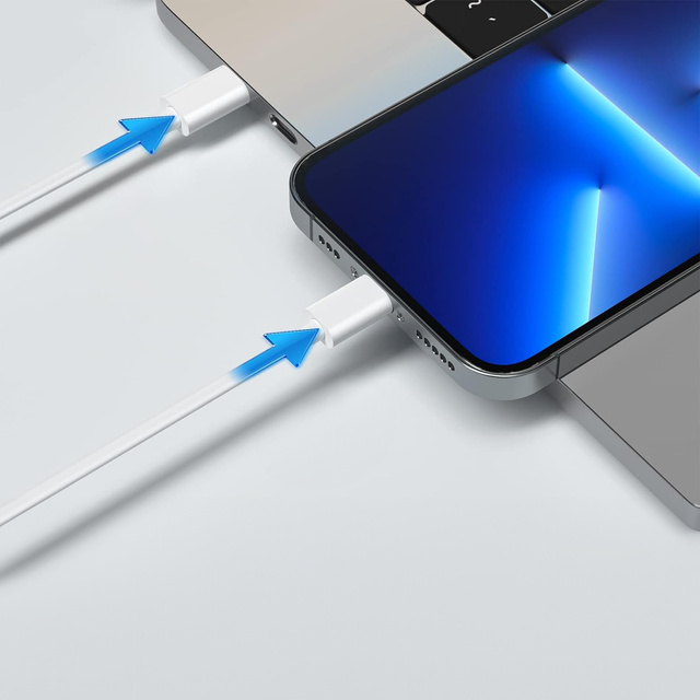 Ładowarka sieciowa 20W USB + typ C USB-C PD QC 3.0 + Kabel 1M do iPhone iPad iPod biały