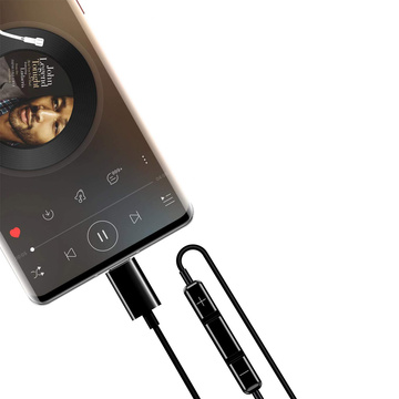 Słuchawki przewodowe douszne Vega USB-C Type C NEW CHIP Czarne