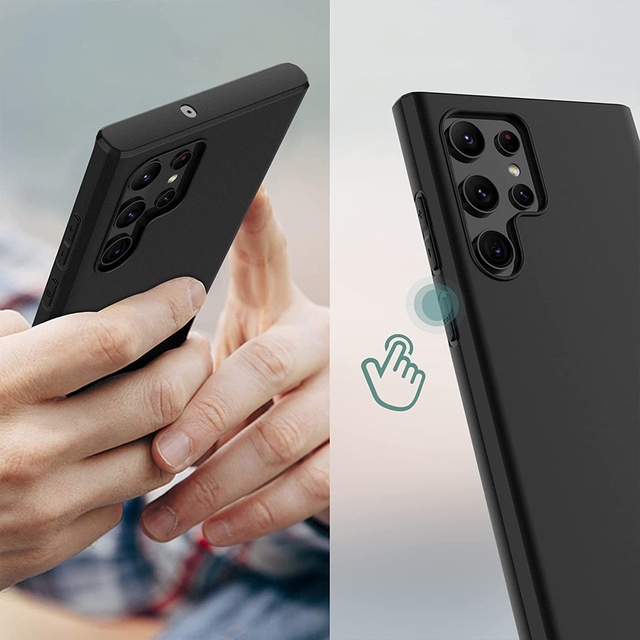 Resistant Case 3mk Matt Case for Samsung Galaxy S22 Ultra Black