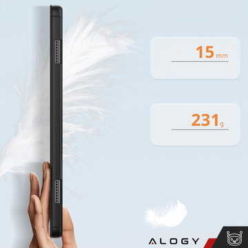 Tablet-Hülle für Lenovo Tab M10 3gen 3 GEN 10.1 2022 TB328FU TB328XU Gehäuse Case Alogy Book Cover Schwarz