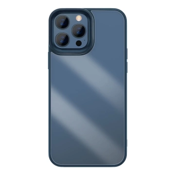 Baseus Crystal Phone Case Armor Case for iPhone 13 Pro with Gel Frame blue (ARJT000703)