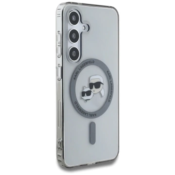 Etui Karl Lagerfeld Button Karl & Choupette MagSafe do Samsung Galaxy S25 Czarny