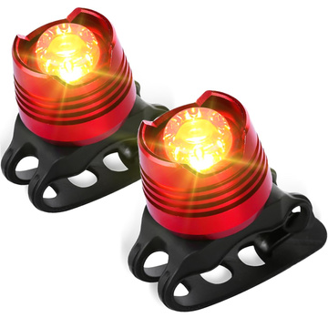 2x Bicycle rear light for the rear of the bike LED lighting rear light red waterproof set of 2 Alogy lights