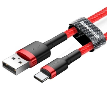 Kabel USB na USB-C Baseus Cafule 3A 0,5 m (červený)