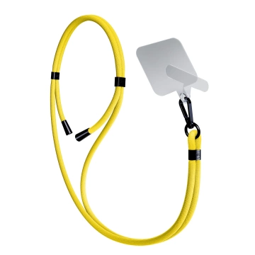 Universal smartphone lanyard 3mk EasyClip Yellow (black)