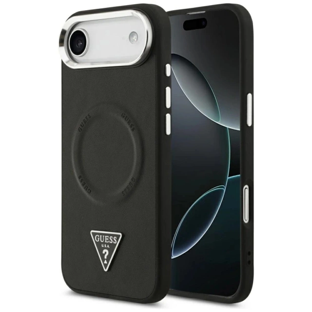 Etui Guess Triangle Logo MagSafe na iPhone 17 Air - Czarne