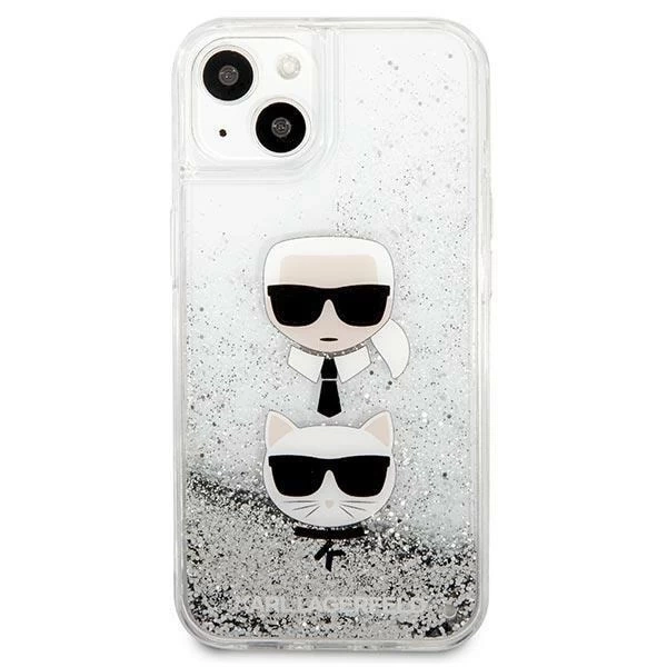 Karl Lagerfeld KLHCP13SKICGLS iPhone 13 mini 5,4" srebrny/silver hardcase Liquid Glitter Karl