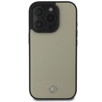 Etui Mercedes до iPhone 16 Pro Max 6.9" Beżowy Hardcase MB Textured and Plain Leather MagSafe
