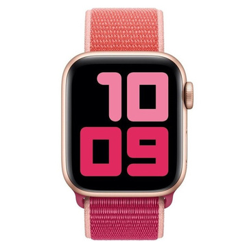 Nylonový remienok Alogy so suchým zipsom pre Apple Watch 1/2/3/4/5/6/7/8/SE/Ultra (42/44/45/49 mm) ružový