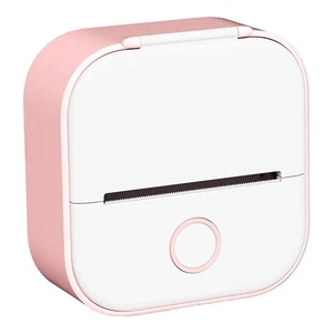 Phomemo T02 is a wireless, portable label printer in pink and white. Light, compact, thermal printing without ink. Perfect for labels, notes, photos or scrapbooking. Bluetooth connectivity, free app and durable print head d