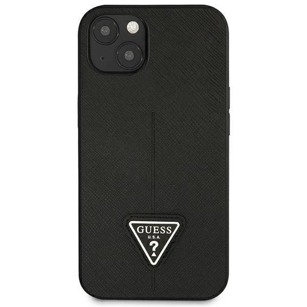 Etui Guess GUHCP14MPSATLK do Apple iPhone 14 Plus 6,7" černý/černý pevný obal SaffianoTriangle Logo