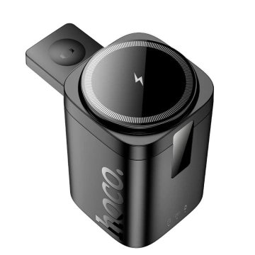 Hoco CQ20 3in1 Induktives Ladegerät 15W Smartphone Apple Watch Kopfhörer Schwarz