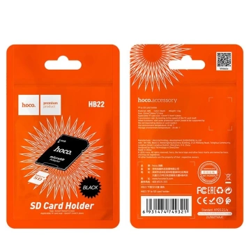 HOCO SD Memory Card Adapter HB22 Universal MicroSD to SD Black