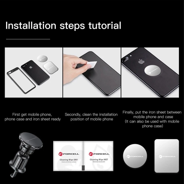 FORCELL F-GRIP MagElite držák do auta magnetický do mřížky, černý