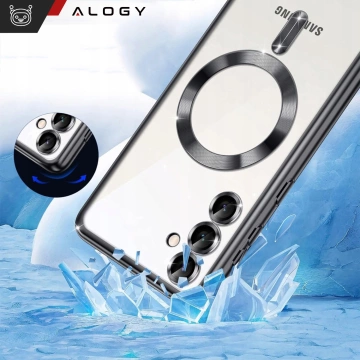 Samsung Galaxy S25 Plus Alogy LuxeShield™️ Glamour Luxury Ring Case with Camera Cover Black