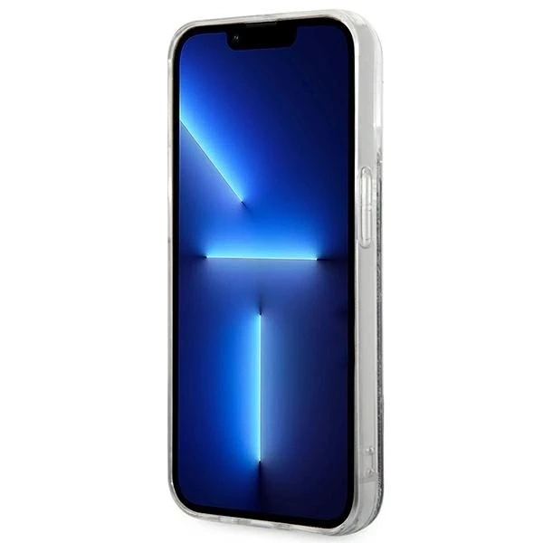 Etui Karl Lagerfeld KLHCP14XLMNMK na iPhone 14 Pro Max 6,7" pevný obal Liquid Glitter Monogram černá/černá