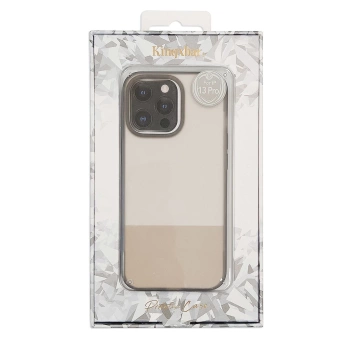 Kingxbar Plain Series case cover for iPhone 13 Pro silicone cover gray