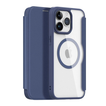 DUX DUCIS Skin X Pro - flipové pouzdro kompatibilní s MagSafe pro Apple iPhone 15 Pro Max modré