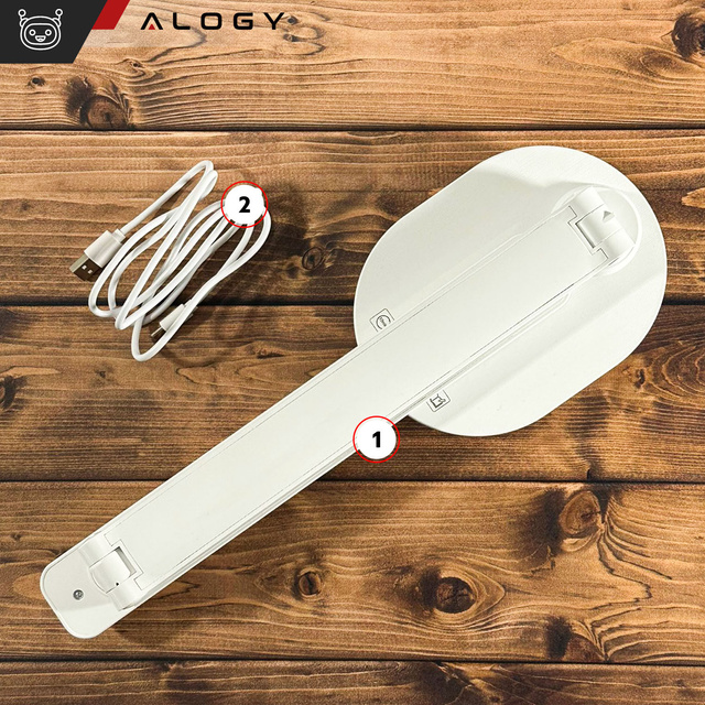 LED desk night lamp with QI 15W USB inductive charger for reading desk Timer switch Alogy Desk White