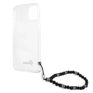 Guess GUHCP13SKPSBK iPhone 13 mini 5,4" priehľadné pevné puzdro Black Pearl