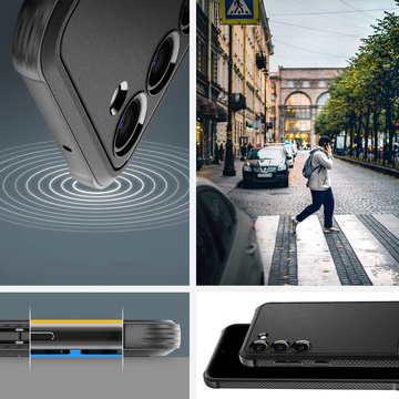 Etui na telefon Spigen Rugged Armor obudowa ochronna do Samsung Galaxy S23 Matte Black