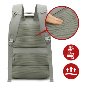 Bange wasserdichter Rucksack für 15,6-Zoll-Laptop, Stadtreisender, 45 x 30 x 16 cm, für Arbeit, Flugzeug, Herren, Damen, mit USB-Anschluss Schwarz