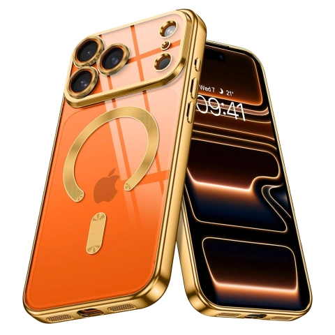 Etui z MagSafe do Apple iPhone 17 Pro – obudowa glamour z ochroną obiektywu, eleganckie i odporne na zarysowania – Alogy LuxuryRing™ Glamour Case Gold