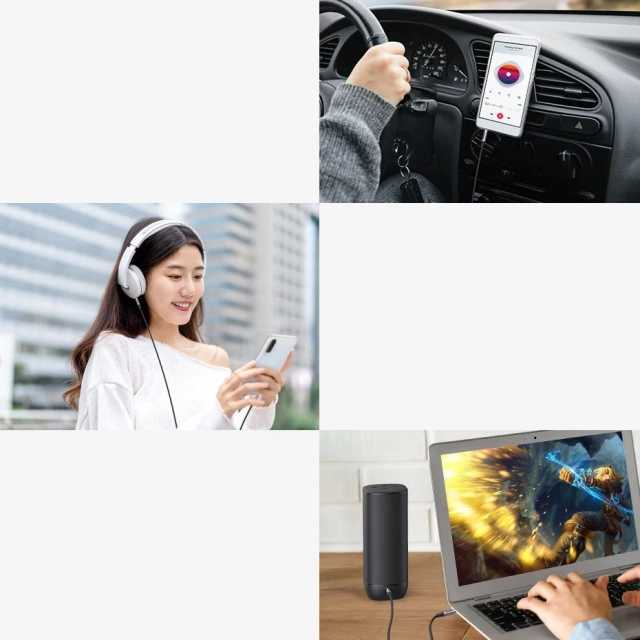 Cable UGREEN cable AUX mini jack 3.5mm - mini jack 3.5mm 2m black (AV183)