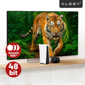 Кабель HDMI 2.1 Alogy 5 м 4K 8K PREMIUM COPPER ULTRA High Speed ​​​​60Hz 48GBps Чорний