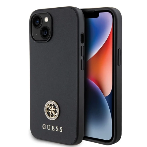 Чохол Etui Guess GUHCP15MPS4DGPK для iPhone 15 Plus 6.7" Hardcase Strass Metal Logo czarny/black