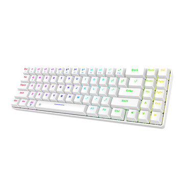 Dareu EK871 Bluetooth 2.4G RGB Kabellose mechanische Tastatur (Weiß)