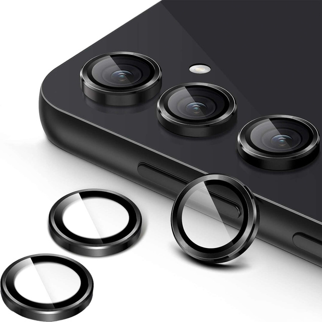 Glass for Samsung Galaxy S24 Plus Camera Protector Lens 3mk Lens Protection Pro Black Protective Cover