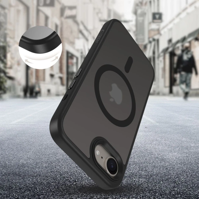Pouzdro pro iPhone 16e Tech-Protect MagMat MagSafe Matte Black