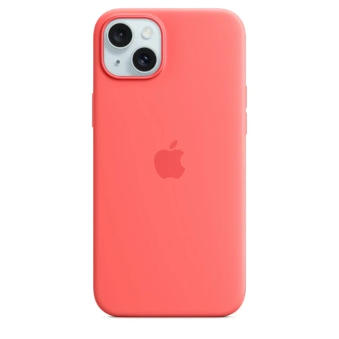 Hülle für Apple iPhone 15 Plus Silikon Case MagSafe rosa